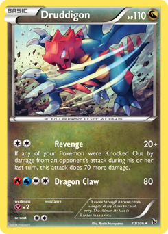 Druddigon z edície Flashfire, karta č.70