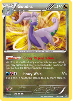 Goodra z edície Flashfire, karta č.74