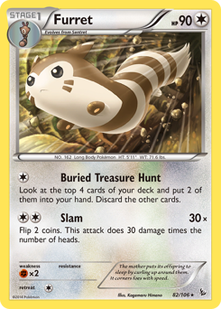 Furret z edície Flashfire, karta č.82