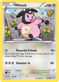 Miltank z edície Flashfire, karta č.83