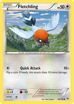 Fletchling z edície Flashfire, karta č.86