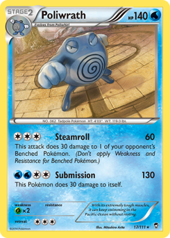 Poliwrath z edície Furious Fists, karta č.17