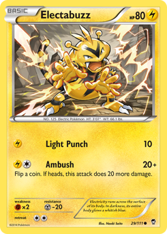 Electabuzz z edície Furious Fists, karta č.29