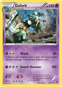 Golurk z edície Furious Fists, karta č.43
