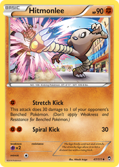 Hitmonlee z edície Furious Fists, karta č.47