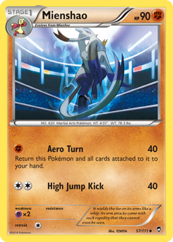 Mienshao z edície Furious Fists, karta č.57