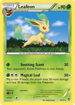 Leafeon z edície Furious Fists, karta č.7