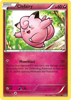 Clefairy z edície Furious Fists, karta č.70