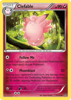 Clefable z edície Furious Fists, karta č.71