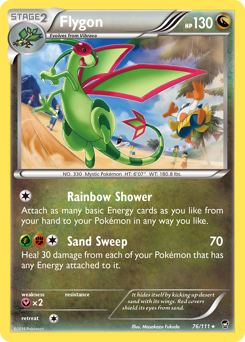 Flygon z edície Furious Fists, karta č.76