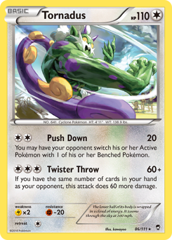 Tornadus z edície Furious Fists, karta č.86