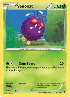 Venonat z edície Phantom Forces, karta č.1