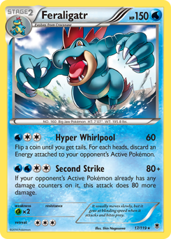 Feraligatr z edície Phantom Forces, karta č.17