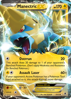 Manectric-EX z edície Phantom Forces, karta č.23