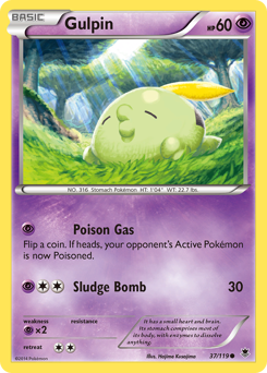 Gulpin z edície Phantom Forces, karta č.37
