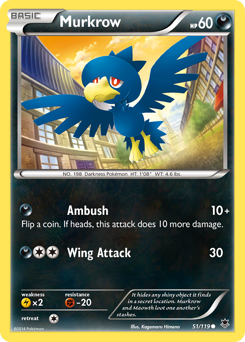 Murkrow z edície Phantom Forces, karta č.51