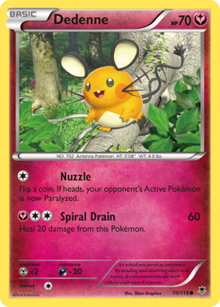 Dedenne z edície Phantom Forces, karta č.70