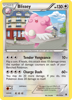 Blissey z edície Phantom Forces, karta č.81
