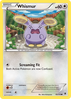 Whismur z edície Phantom Forces, karta č.83