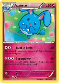 Azumarill z edície Primal Clash, karta č.103