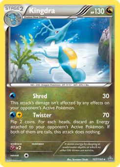 Kingdra z edície Primal Clash, karta č.107