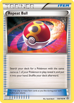 Repeat Ball z edície Primal Clash, karta č.136