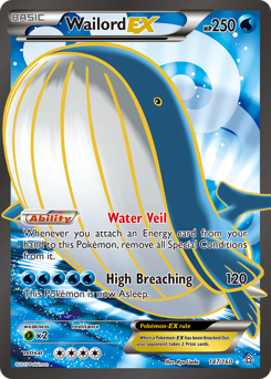 Wailord-EX z edície Primal Clash, karta č.147
