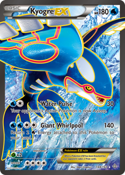 Kyogre-EX z edície Primal Clash, karta č.148