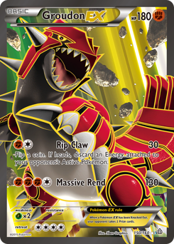 Groudon-EX z edície Primal Clash, karta č.150