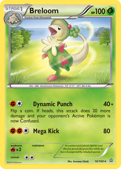 Breloom z edície Primal Clash, karta č.16