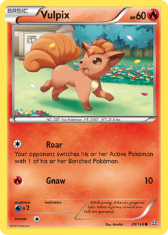 Vulpix z edície Primal Clash, karta č.20
