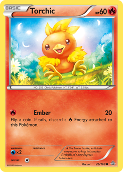 Torchic z edície Primal Clash, karta č.25