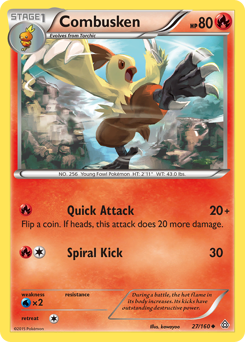 Combusken z edície Primal Clash, karta č.27