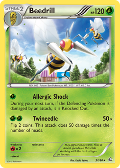 Beedrill z edície Primal Clash, karta č.3