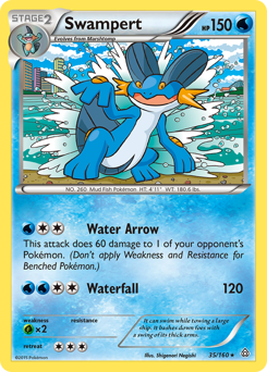 Swampert z edície Primal Clash, karta č.35