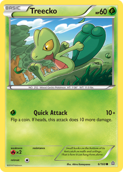 Treecko z edície Primal Clash, karta č.6