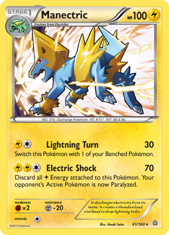 Manectric z edície Primal Clash, karta č.61