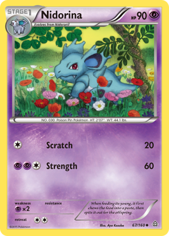 Nidorina z edície Primal Clash, karta č.67