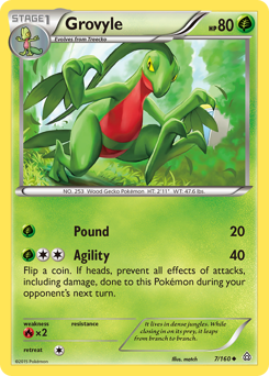 Grovyle z edície Primal Clash, karta č.7