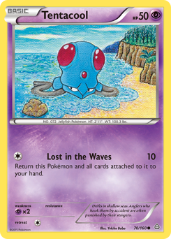 Tentacool z edície Primal Clash, karta č.70