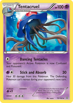 Tentacruel z edície Primal Clash, karta č.72