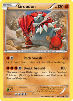 Groudon z edície Primal Clash, karta č.84