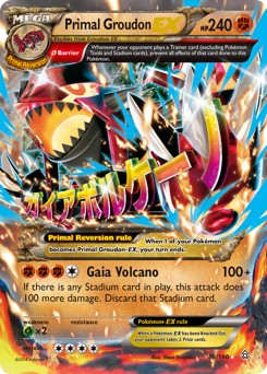 Primal Groudon-EX z edície Primal Clash, karta č.86