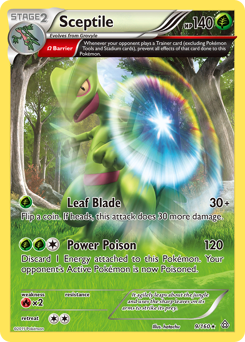 Sceptile z edície Primal Clash, karta č.9