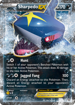 Sharpedo-EX z edície Primal Clash, karta č.91