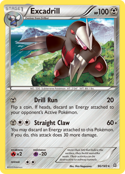 Excadrill z edície Primal Clash, karta č.96