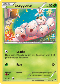 Exeggcute z edície Roaring Skies, karta č.1