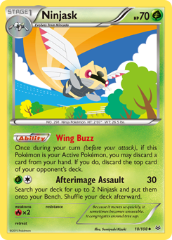 Ninjask z edície Roaring Skies, karta č.10