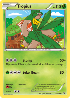 Tropius z edície Roaring Skies, karta č.12