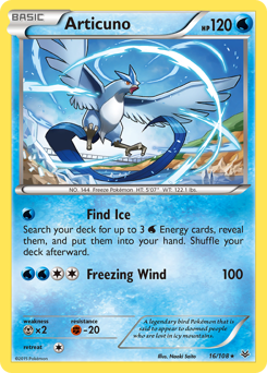 Articuno z edície Roaring Skies, karta č.16